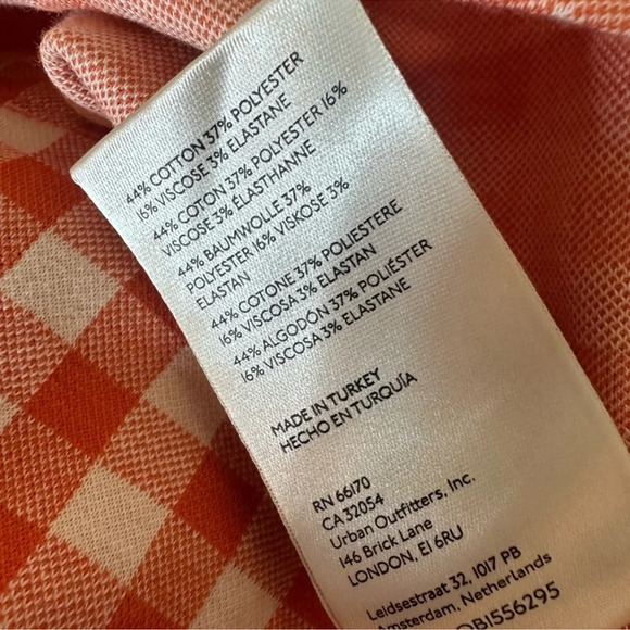 Free People Honey Plaid Pleated Gingham Skirt Size 8 NWOT - Picture 8 of 8